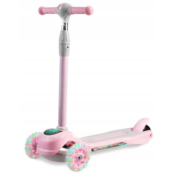 RicoKids gyermek roller, 3 kerék, LED világítás, állítható magasság, 35 kg teherbírás