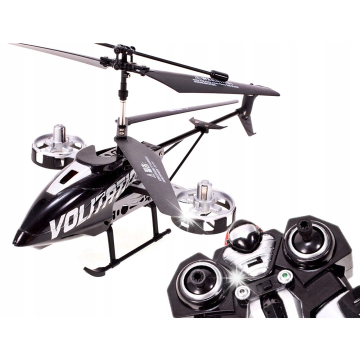 Helicopter de lupta cu telecomanda Stator, 5 motoare, efecte luminoase, 23x14x12cm, set complet