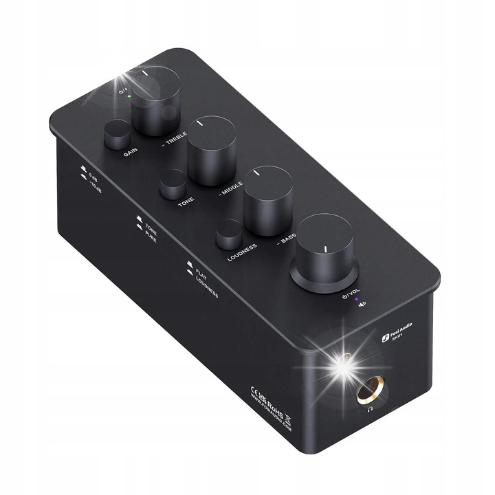 Amplificator casti Fosi Audio SK01, 2400 mW, 3,5 mm si 6,35 mm, 121x51x43mm, negru