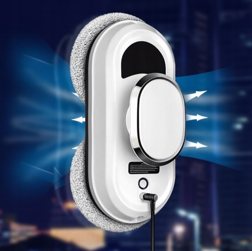 Set Robot Inteligent pentru curatarea geamurilor si oglinzilor, automat, alb