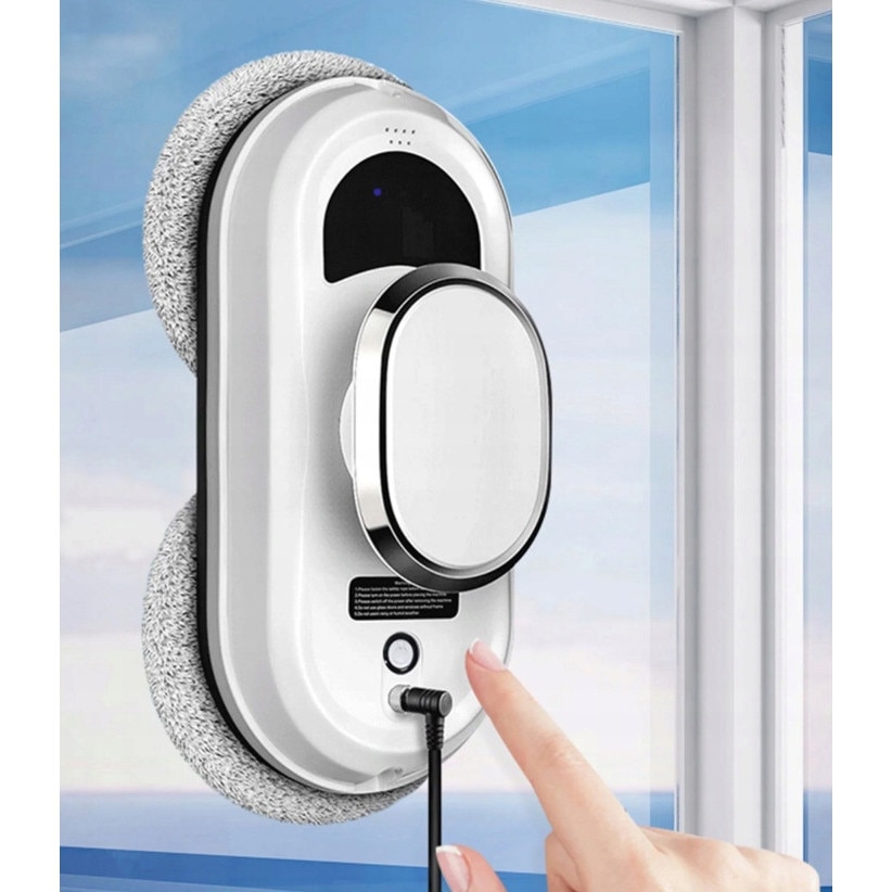 Set Robot Inteligent pentru curatarea geamurilor si oglinzilor, automat, alb