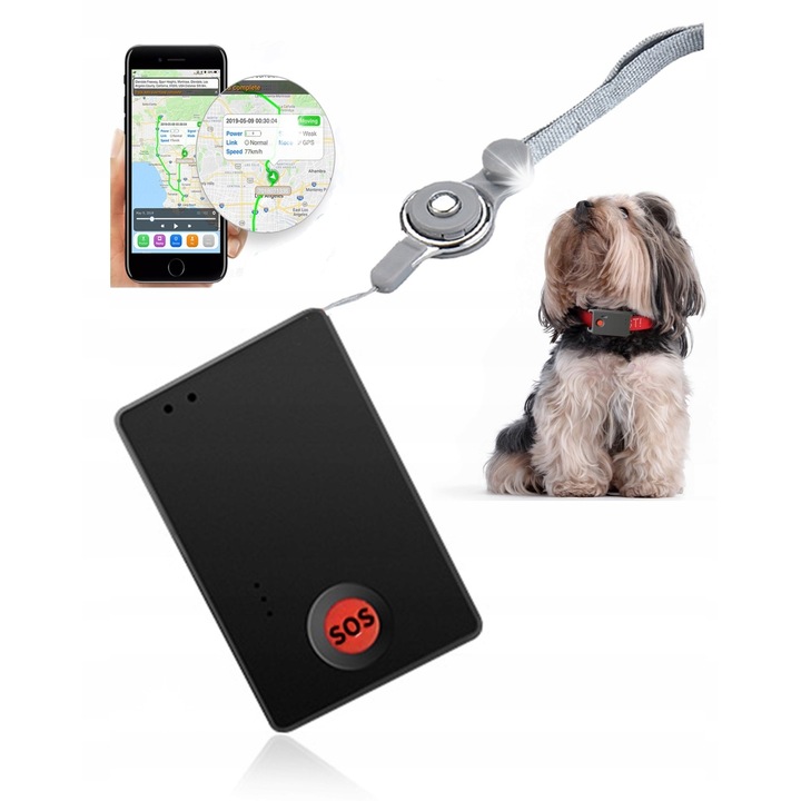 Dispozitiv anti-pierdere Spreest ST-904, GPS, SOS, 50x32x18mm