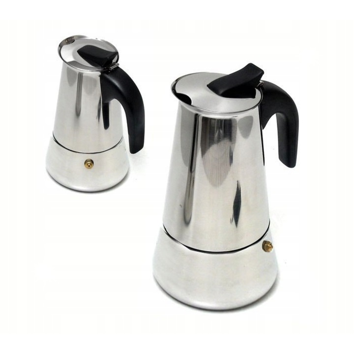 Kinghoff 100ml kotyogós kávéfőző, rozsdamentes acél, modern design, minden hőforráshoz