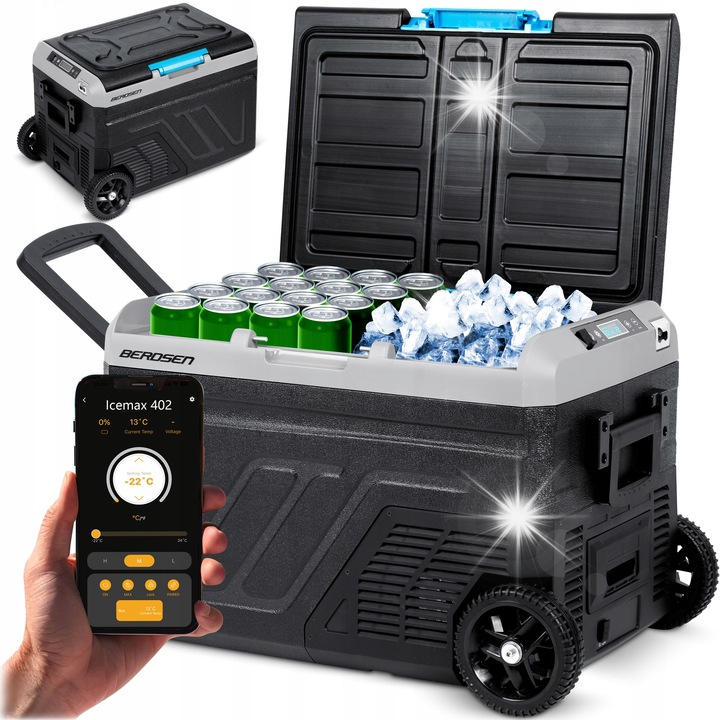 Frigider auto Berdsen Icemax 402, 40L, -22°C, 12V/230V, set cu 2 alimentatoare