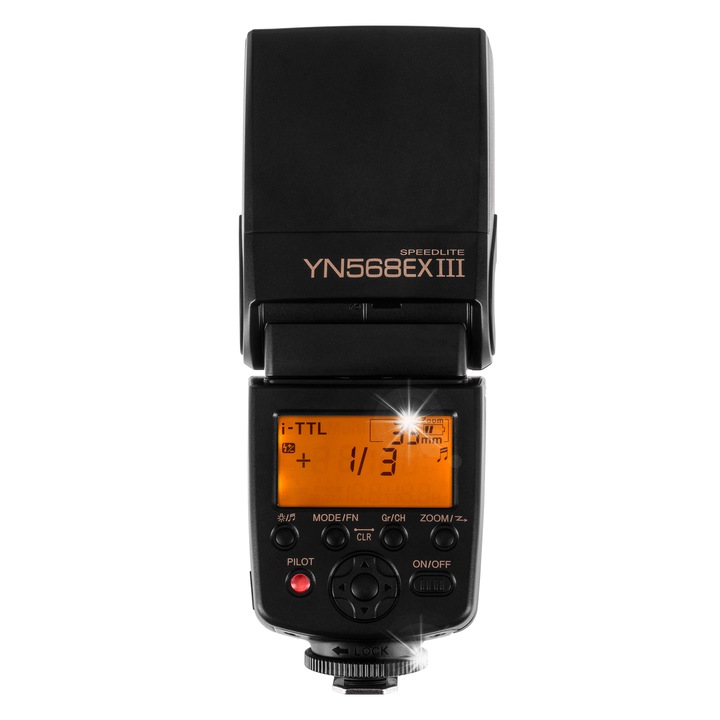 Yongnuo YN-568 EX III vaku, GN 58, TTL, HSS, 7,2x18,8x6,2cm