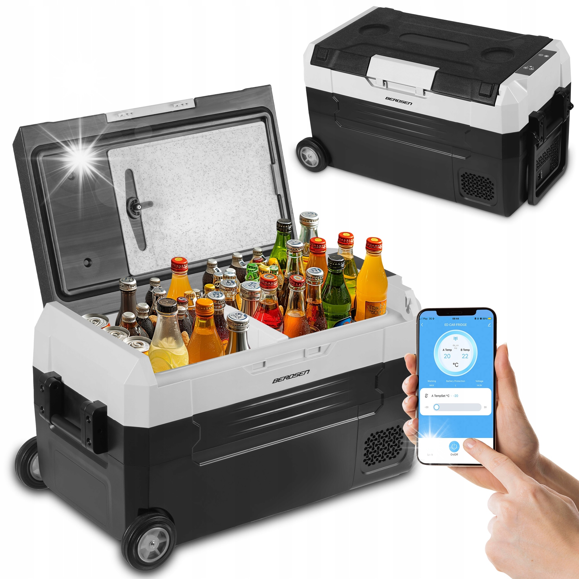 Frigider auto Berdsen Icemax, 32l, 2 camere, racire -20C