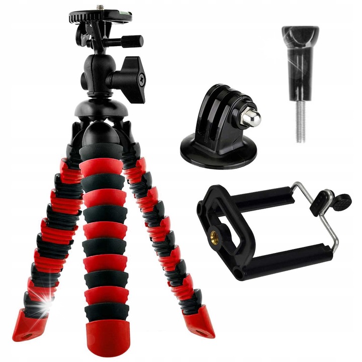 Set stativ flexibil Admir, suport pentru camera sportiva, 24,5cm, 1/4" filet