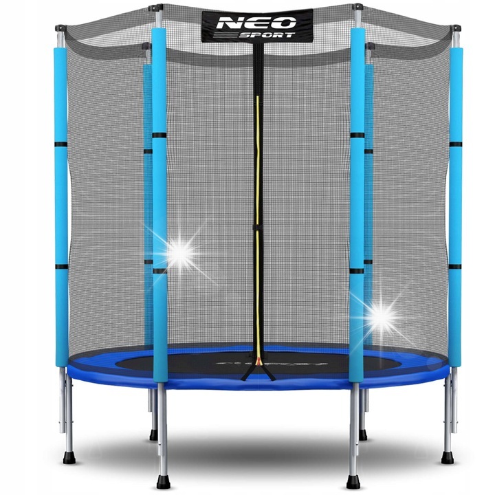 Gyermek trambulin 140cm, Neo-Sport, biztonsági hálóval, 6 láb, vízálló