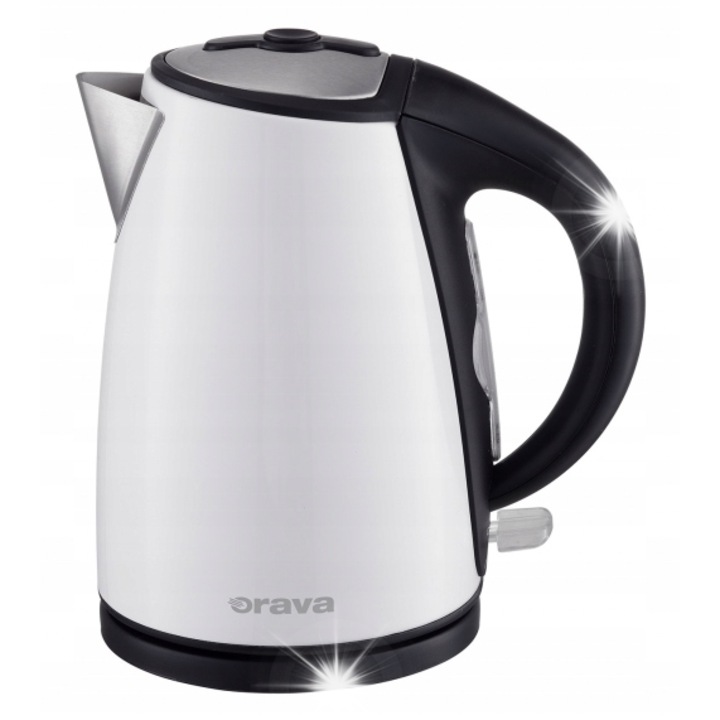 Fierbator electric Orava VK-3717W, 1,7L, 2000W, alb, dimensiuni 21x25x15,6cm