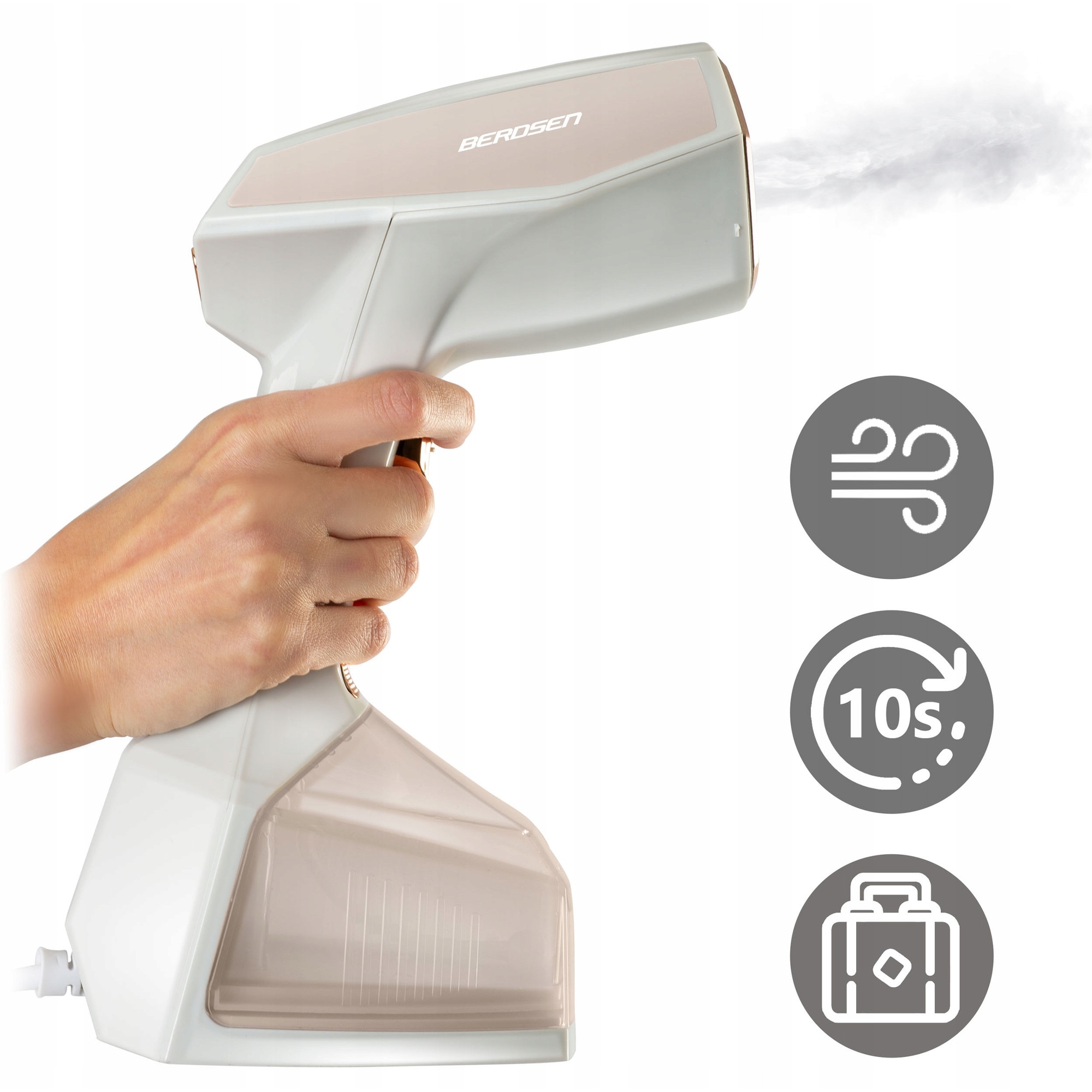 Parownica Berdsen BD-300, 2000 W, 45g/min, 360 ml, set complet