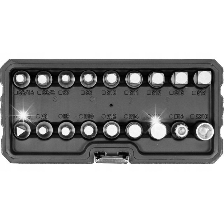 Set chei Yato, 18 piese, diverse dimensiuni, in cutie de transport