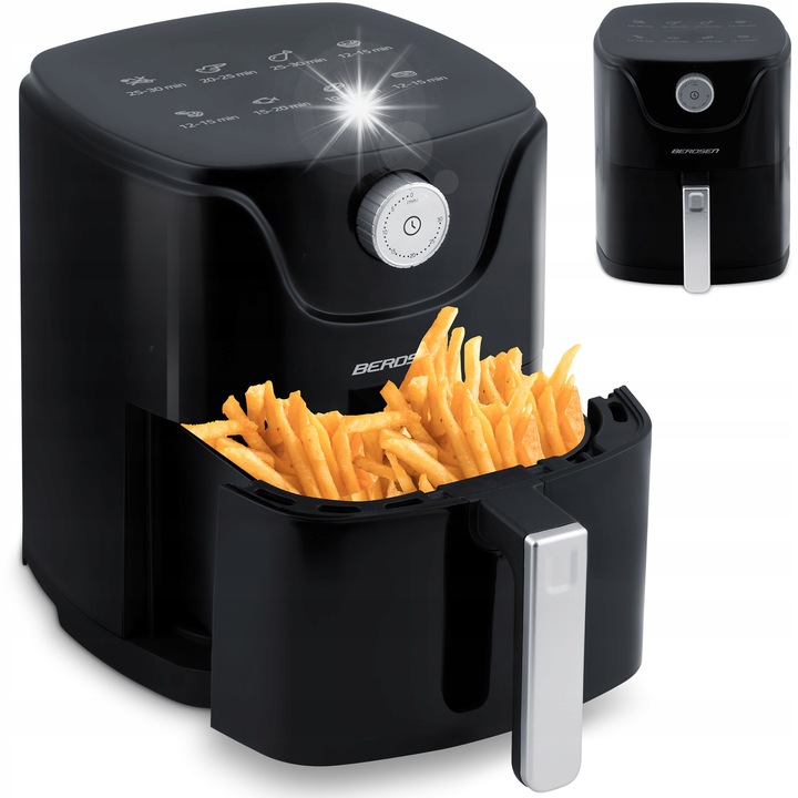 Фритюрник Berdsen, 1000W, 2,5л, компактен, бял