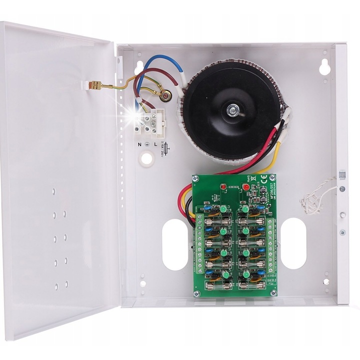 Sursa transformator 24/27V AC, Pulsar, 6A, metal, pentru 8 dispozitive