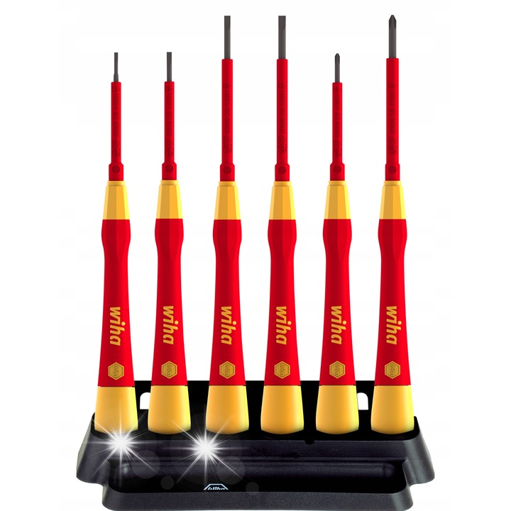 Комплект прецизни отвертки PicoFinish electric, Wiha, 6 части, изолирани