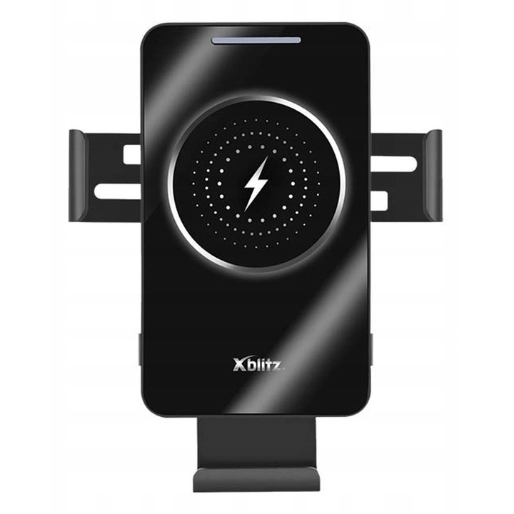 Suport auto Xblitz GX4, incarcare wireless 15W, rotire automata, montare pe ventilatie sau parbriz, 123x78x52mm