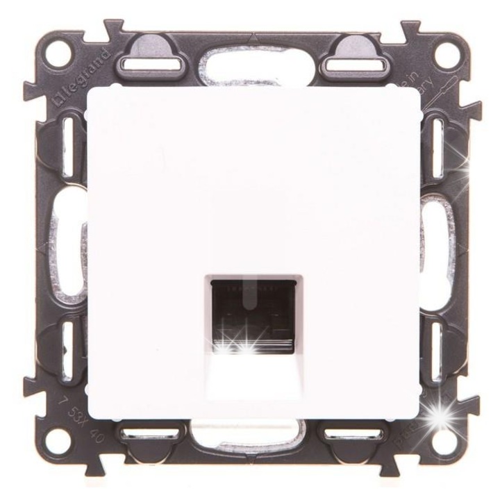 Контакт Legrand Valena Life 1xRJ45 кат. 5e бял