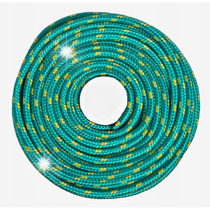 Polipropilén kötél 12mm, 150m, zöld, rojtokkal, UV-álló