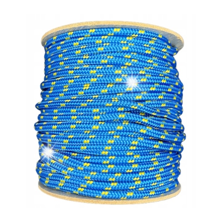 Polipropilén zsineg 6mm, 100m, kék, kopásálló, UV stabilizált