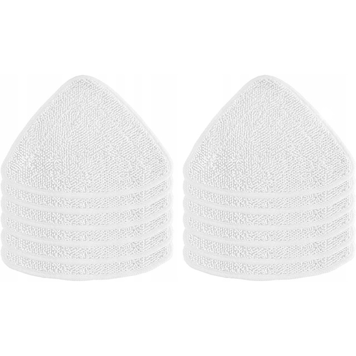 Set 8 bucati inlocuitoare mop Vileda Steam, microfibra, compatibil cu mopuri din lemn, reutilizabil