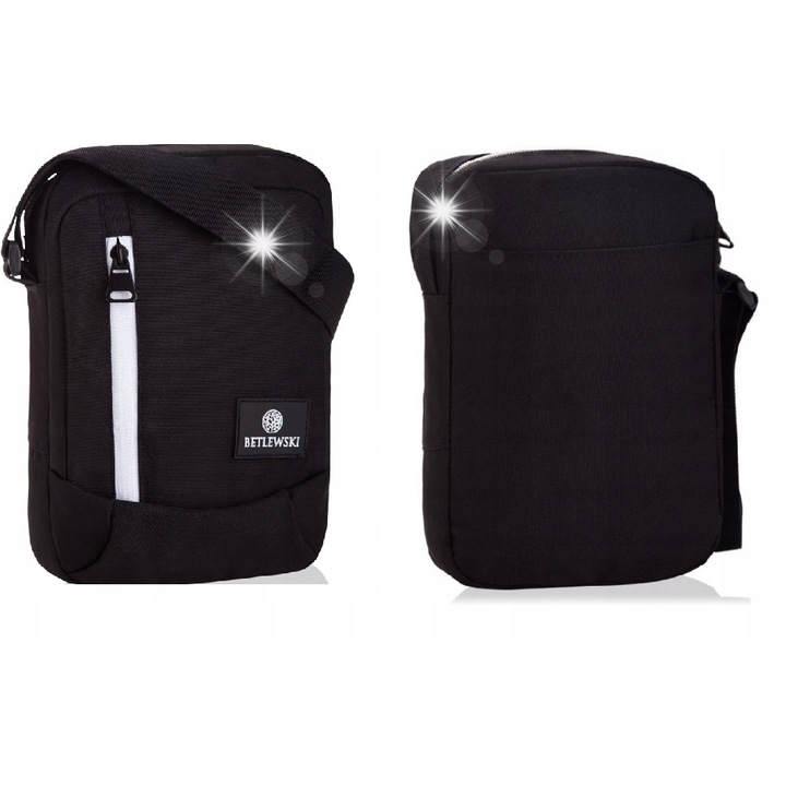 Saszeta pe umar, Betlewski, neagra, waterproof, dimensiuni optime