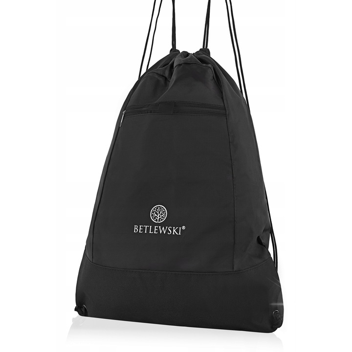 Összecsukható hátizsák Betlewski, fekete, szintetikus anyag, 34x45cm, vízálló