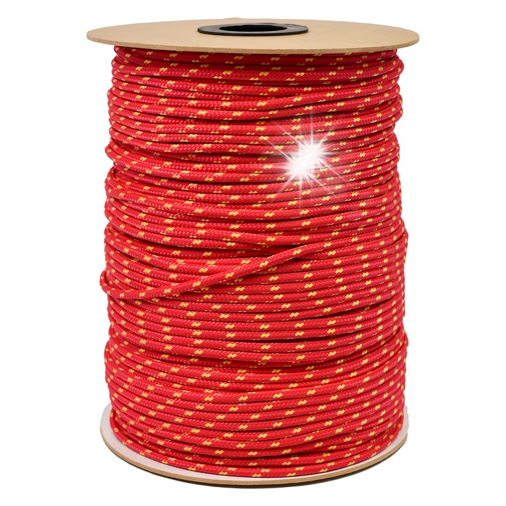 Polipropilén zsineg 6mm, 30m, piros foltokkal