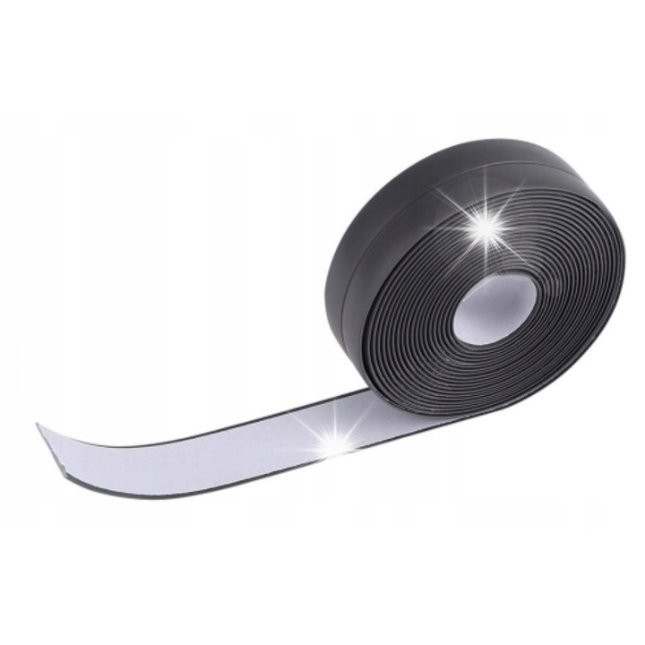 Banda de etansare autoadeziva, 3m, 38mm, neagra, pentru baie si bucatarie