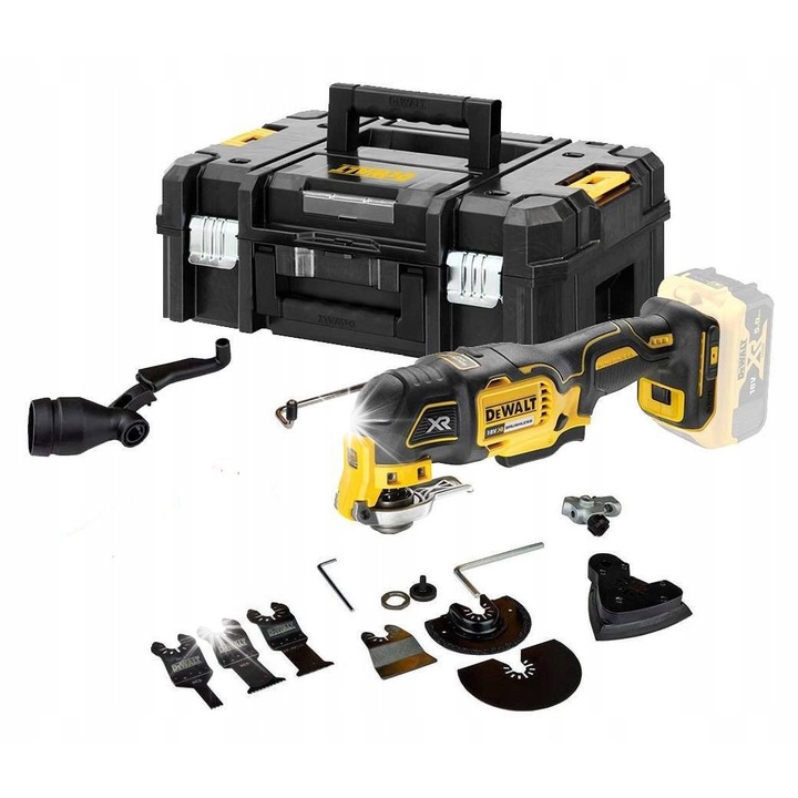 Многофункционален осцилиращ инструмент, DeWALT, 18V, 3 скорости, 310мм, комплект 35 аксесоара