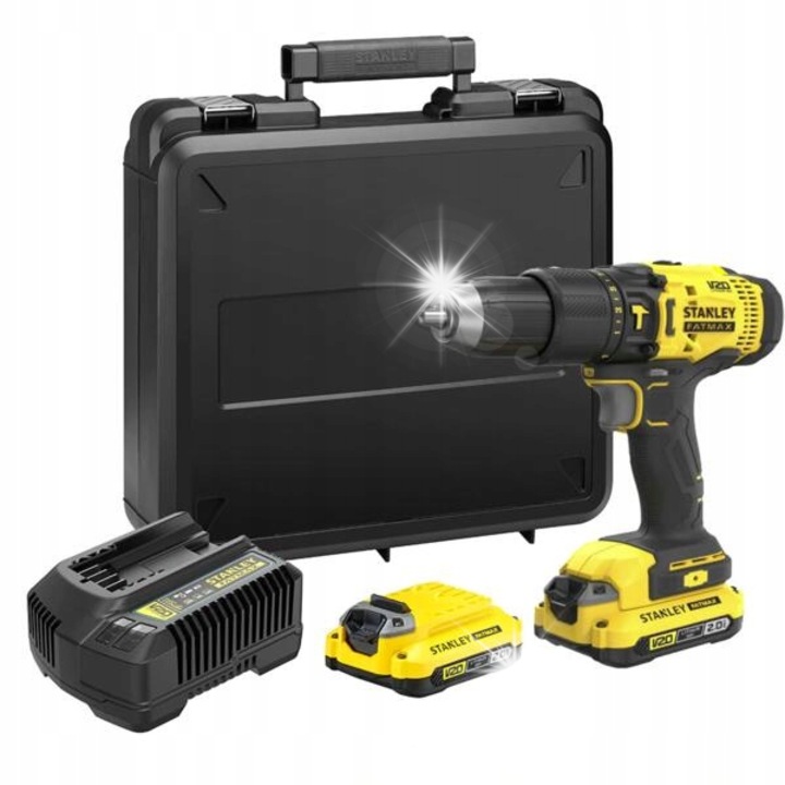 Акумулаторна ударна бормашина Stanley SFMCD711, 18V, 2x 2.0Ah, 50Nm, LED, пълен комплект