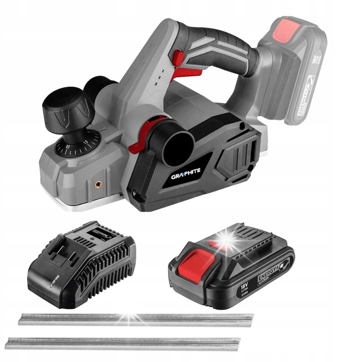 Електрическо ренде 18V, Graphite, комплект с батерия 2Ah и зарядно, 82мм, 1.5мм дълбочина на рязане