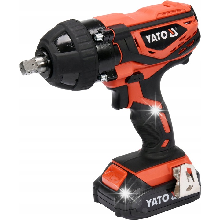 Ударен гайковерт Yato 18V, 300Nm, комплект с 4 аксесоара, батерия 2Ah, куфар за транспорт