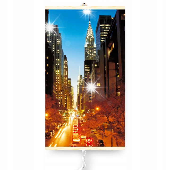 Panou radiant pe infrarosu, Trio, model rau, 430W, 100x57cm, set complet