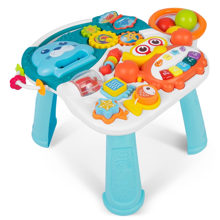 RicoKids 3 az 1-ben járássegítő, oktató tábla, szett, többszínű, 42x42x50,5cm