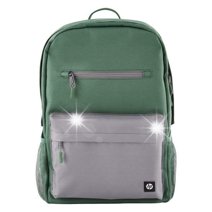 Rucsac pentru laptop HP Campus, 15.6", gri-verde, impermeabil, 29.5x18.5x43.5cm