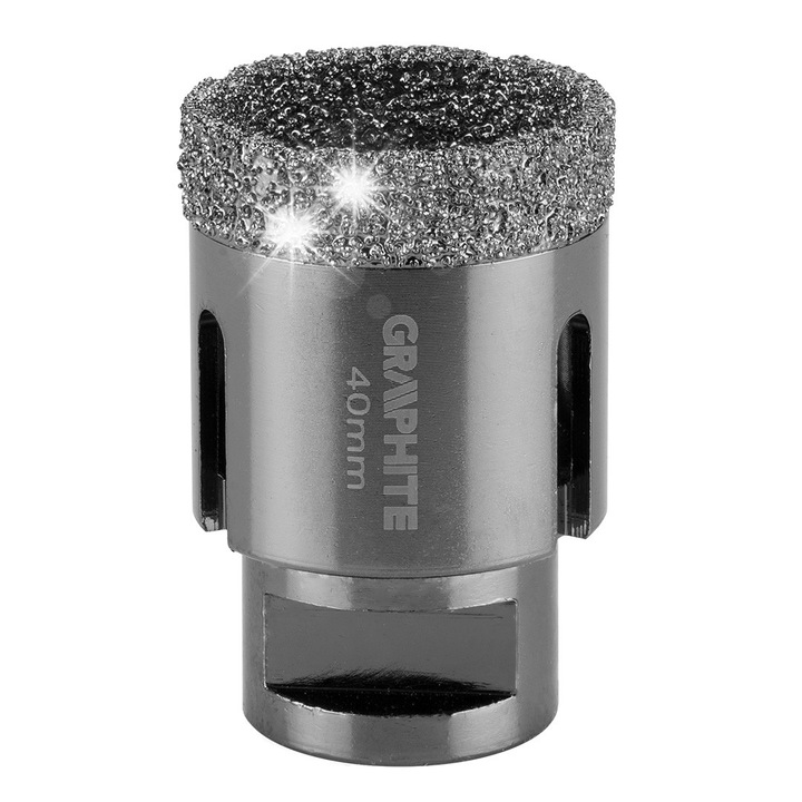 Coroana diamantata 40 mm, Graphite, M14, pentru taiere precisa, 60 mm