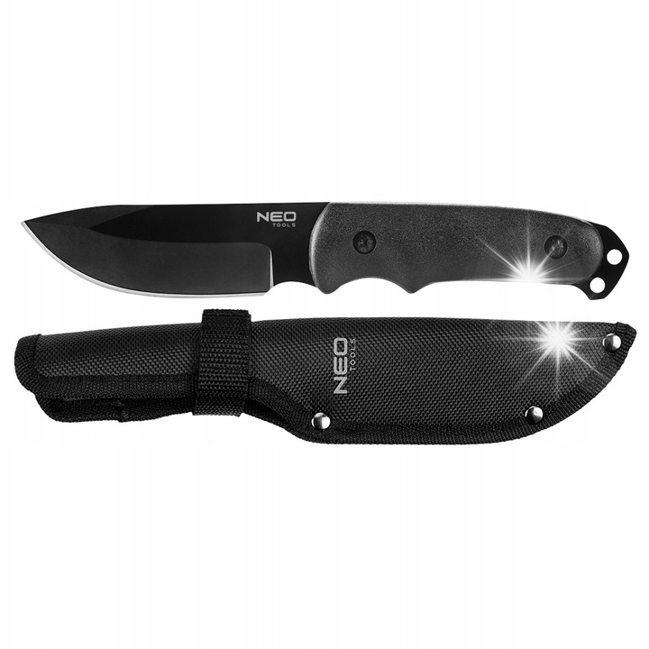 Тактически нож NEO 22 см, острие от неръждаема стомана, фул-танг дръжка, комплект с найлонов калъф