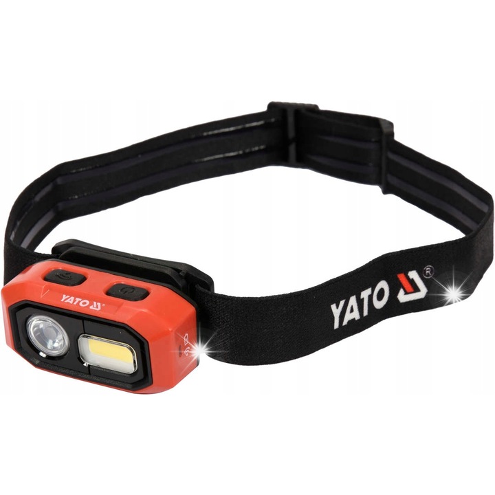 Челен фенер Yato 480lm, със сензор за движение, 4 режима на работа, водоустойчив, 65x39x38mm