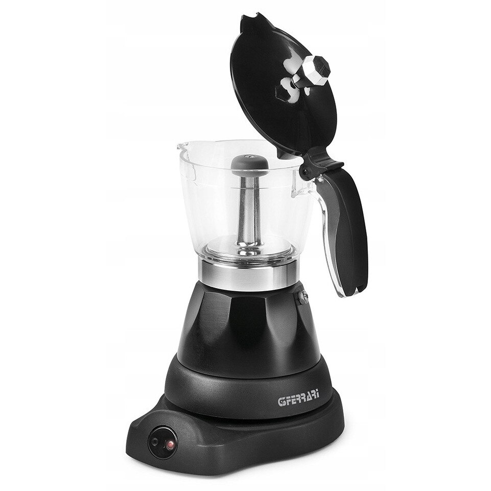 Espressor moka electric G3Ferrari G10028 Hello Moka, 400 W, capacitate 3 cesti, filtru reutilizabil, aluminiu, gri/argintiu, 1 buc