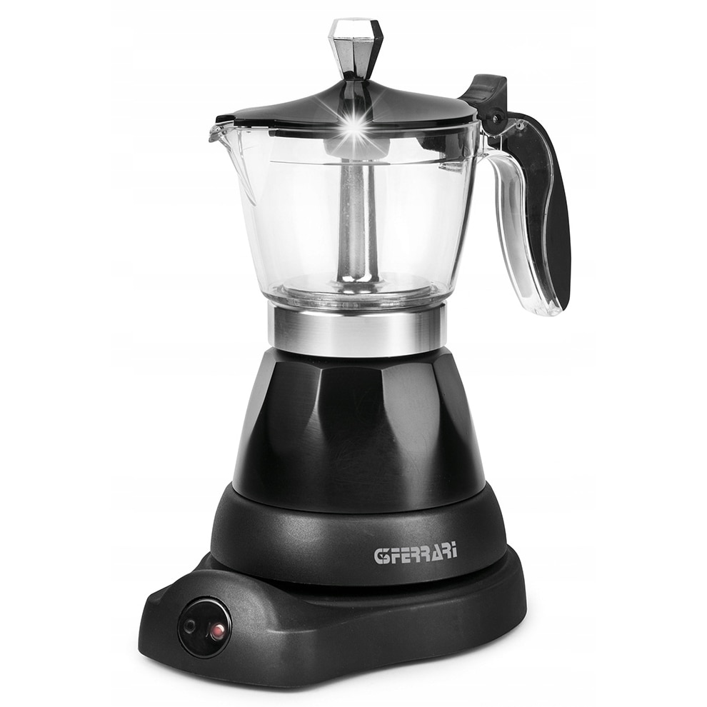 Espressor moka electric G3Ferrari G10028 Hello Moka, 400 W, capacitate 3 cesti, filtru reutilizabil, aluminiu, gri/argintiu, 1 buc