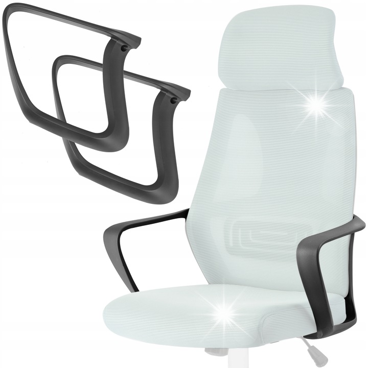 Set de brate pentru scaun birou Sofotel Praga, negru, din materiale de calitate