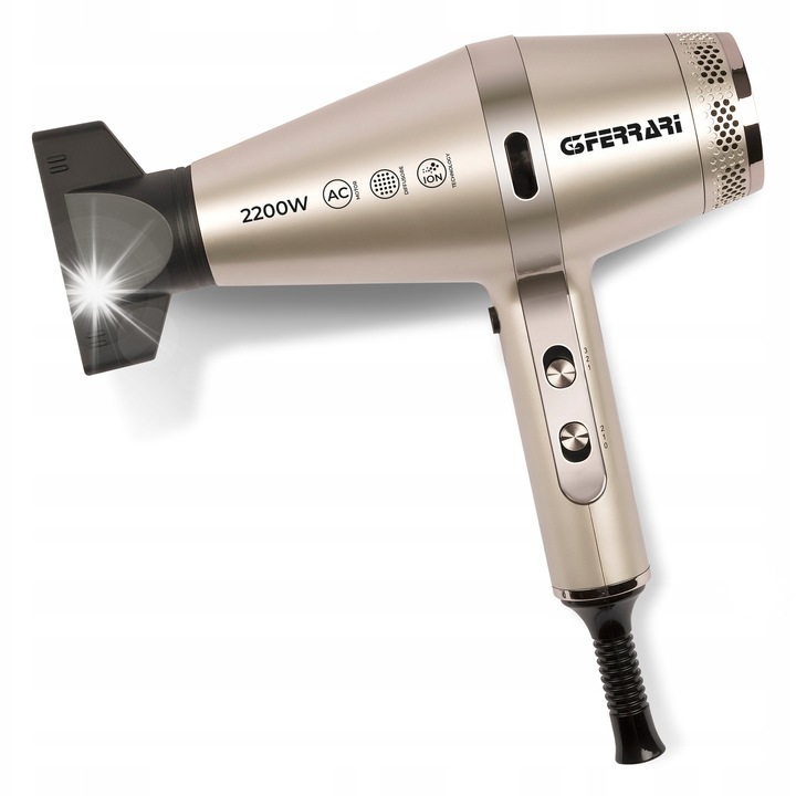Сешоар G3Ferrari TEXTA GOLD, 1800-2200 W, 2 скорости, 3 температури, с дифузер, 2,5 м