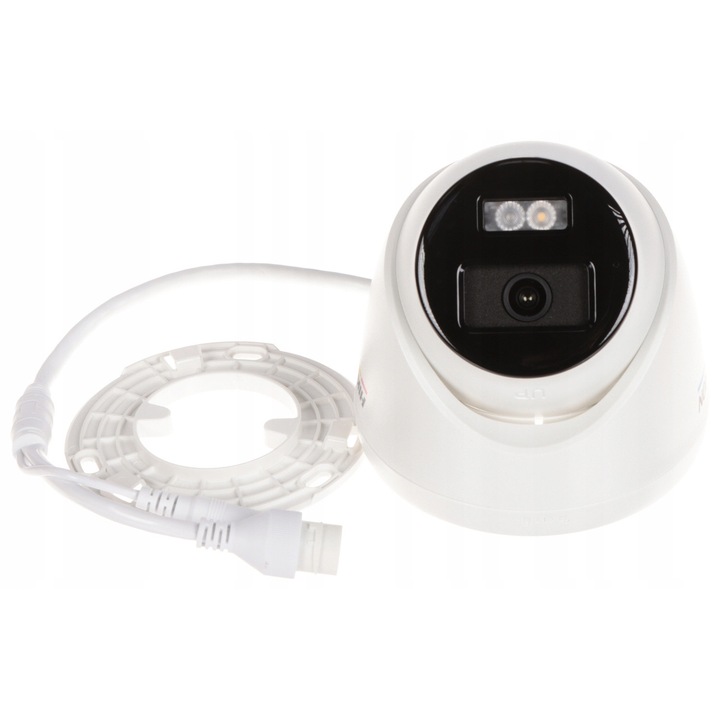 Камера IP Hikvision DS-2CD1347G2H-LIU (2.8mm) 4MP, Smart Hybrid Light ColorVu 24/7, PoE, IR/LED 30m, F1.0, детекция човек/превозно средство, бял, 1 бр.