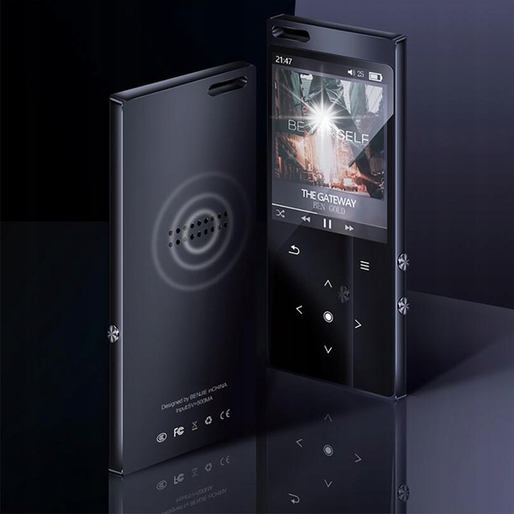 Odtwarzacz MP4 BENJIE M3, Bluetooth, 64GB, radio FM, dyktafon, e-book, 90,6x43,2x8,8mm