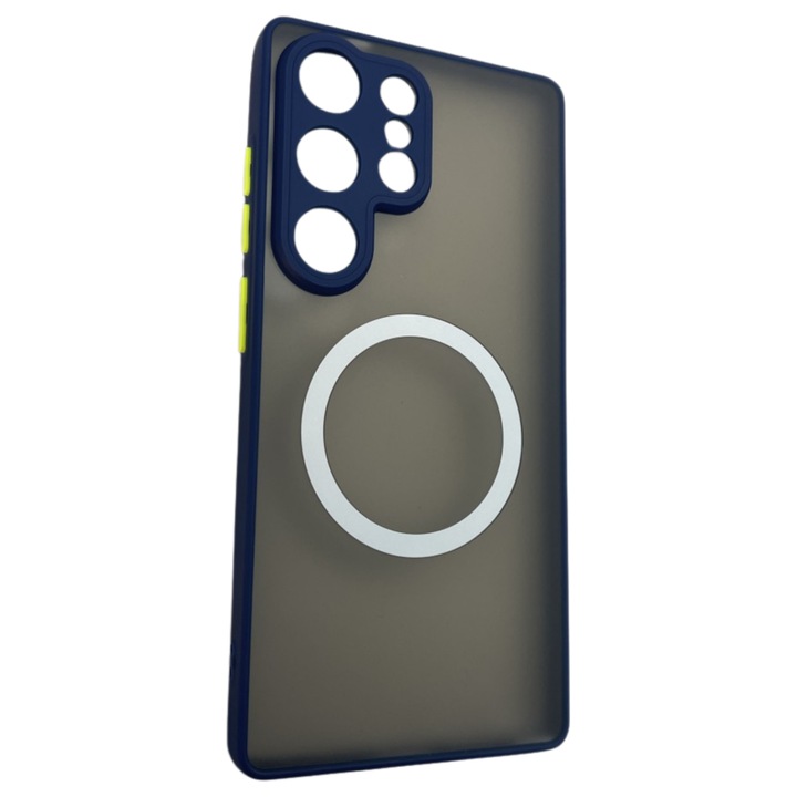 Samsung S25 Ultra mágneses műanyag tok, kék, zöld