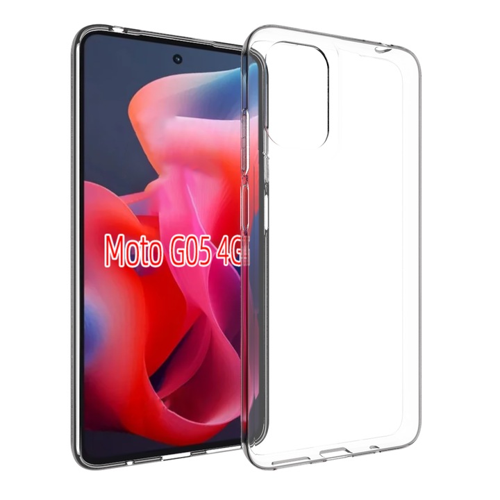 Motorola Moto G05 съвместим силиконов гръб, Прозрачен