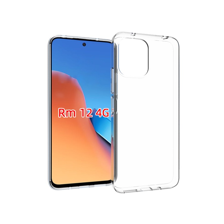Xiaomi Redmi 12 4G/5G kompatibilis szilikon hátlap, Átlátszó
