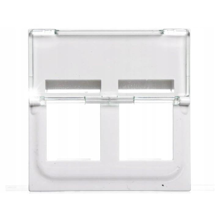 Двоен адаптер, Legrand MOSAIC, бял, тънък монтаж