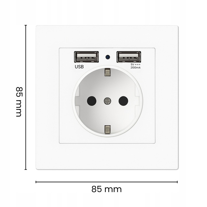 Мини шпионска WiFi камера в контакт, Spreest, детекция на движение, приложение LookCam, 85x85мм, пълен комплект