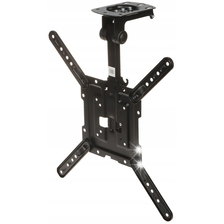 Mennyezeti TV tartó, BRATECK, 23-55 hüvelyk, 20 kg, fekete, 520x614x435mm