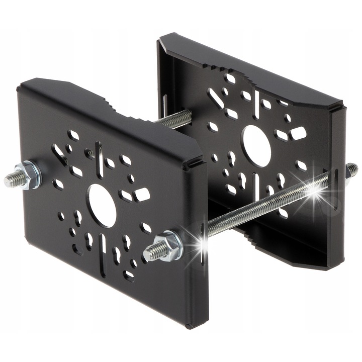 Монтаж на камера за наблюдение, Delta, опора за стълб, 30x120мм, черен, 1.44кг